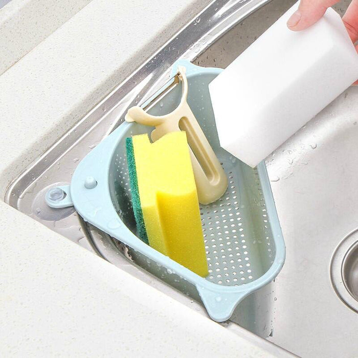 Household sink suction cup rack kitchen triangle rack drain rack scouring pad sponge bracket garbage storage rack