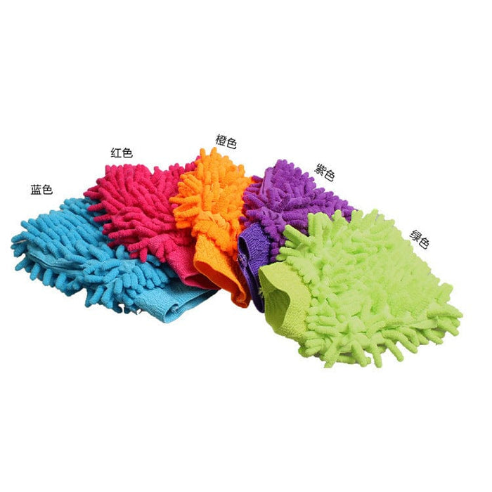 Single-sided car wash gloves, high-density car cleaning gloves, car coral fleece cleaning gloves, chenille gloves