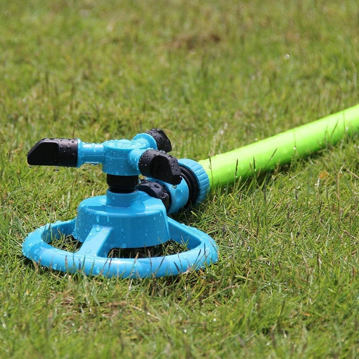 Garden lawn automatic rotating sprinkler garden garden watering small three-fork sprinkler gardening irrigation tool