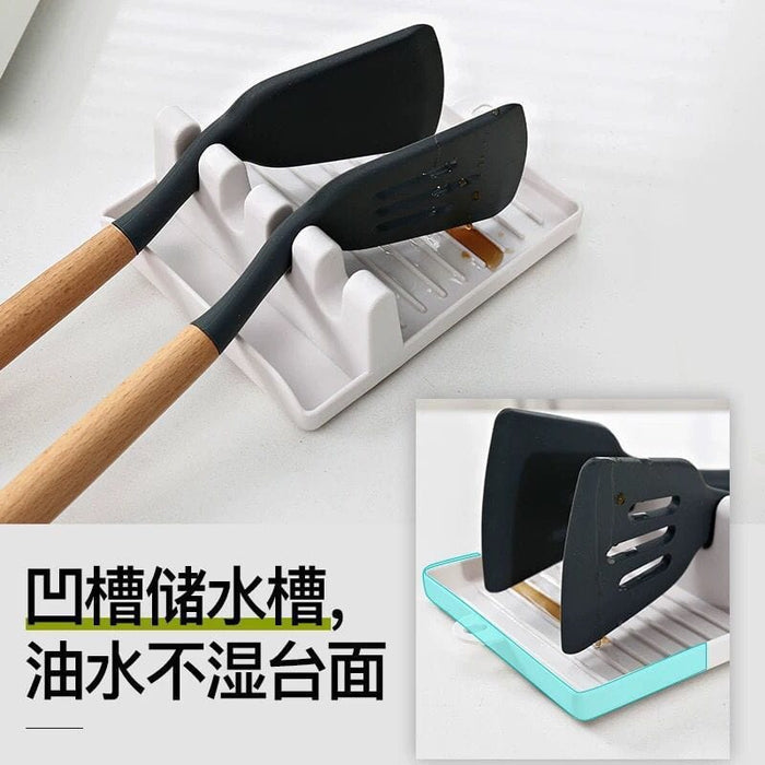 Household pot shovel rack kitchen countertop storage pot cover rack rack multi-functional kitchen utensils soup spoon pad chopsticks shovel holder