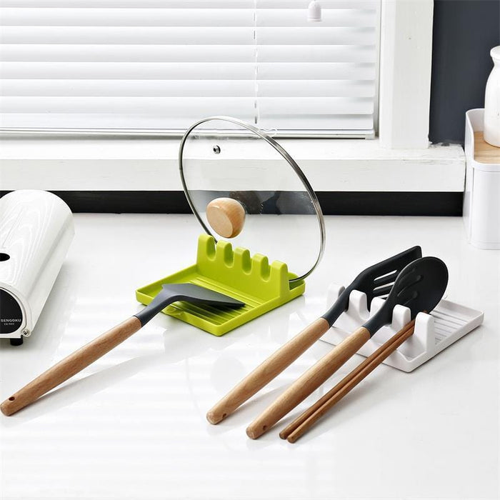 Household pot shovel rack kitchen countertop storage pot cover rack rack multi-functional kitchen utensils soup spoon pad chopsticks shovel holder