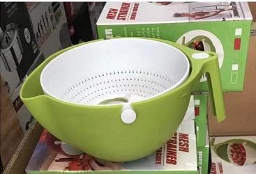 Multi-purpose drain basket, vegetable basket, double-layer flip kitchen sink, kitchen drain basket, plastic household vegetable and rice basket