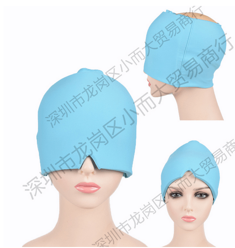 Amazon cold compress head cover stretchable gel ice mask physical cooling cold compress cap lce pack hat