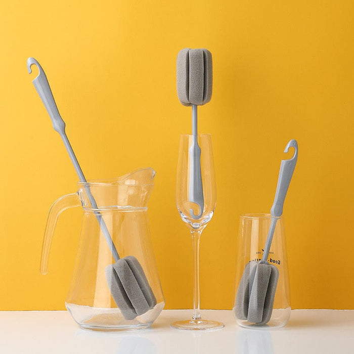 Cup brush bottle brush long handle cleaning brush household kitchen water cup tea cup glass cup wash cup brush sponge wash cup brush