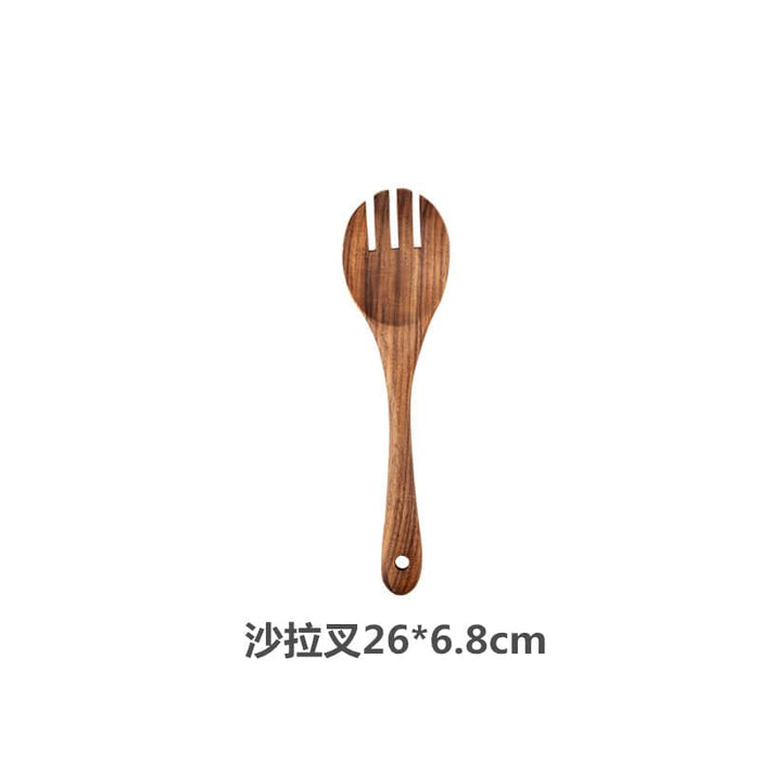 Teak wooden non-stick pan special cooking wooden spatula long handle wooden spatula high temperature spatula large soup spoon cooking wooden spatula