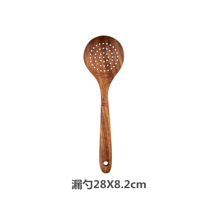 Teak wooden non-stick pan special cooking wooden spatula long handle wooden spatula high temperature spatula large soup spoon cooking wooden spatula