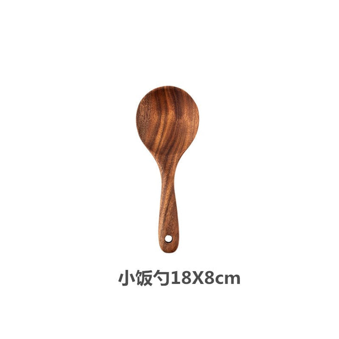 Teak wooden non-stick pan special cooking wooden spatula long handle wooden spatula high temperature spatula large soup spoon cooking wooden spatula