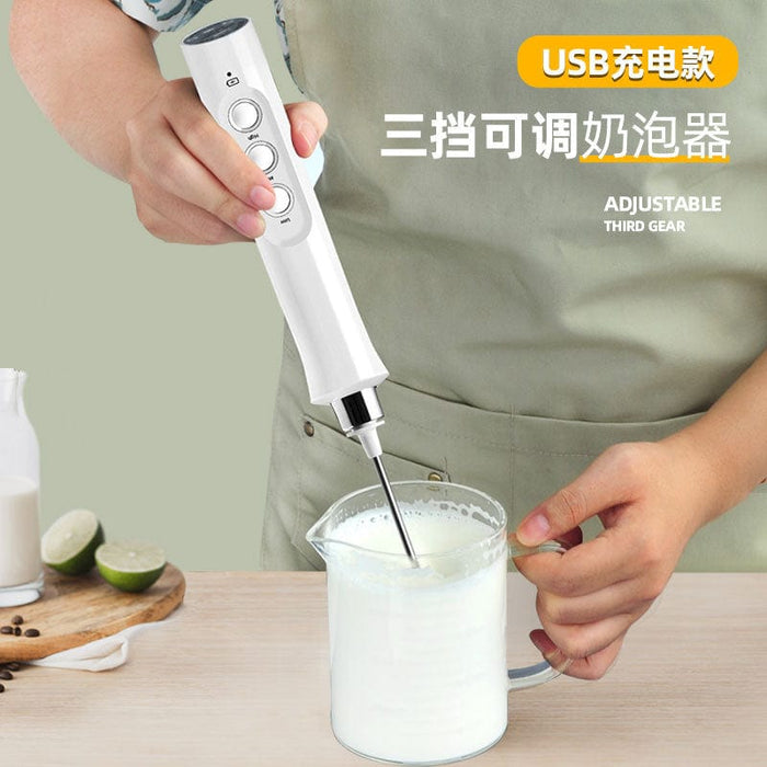 Rechargeable electric egg beater mixer milk coffee milk tea stirring stick automatic egg beater cream beater