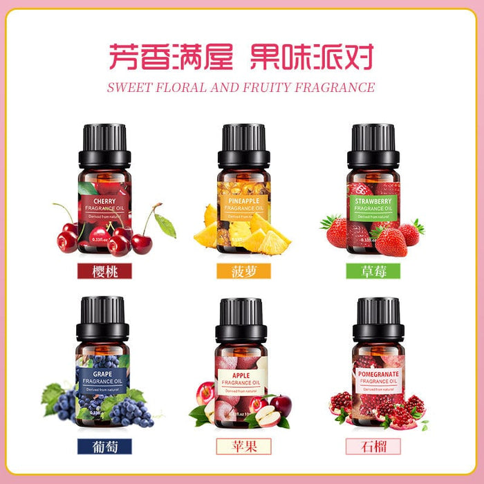 Cross-border special aromatherapy essential oil set box apple pineapple grape cherry 10ml unilateral essential oil flower fragrance factory direct sales