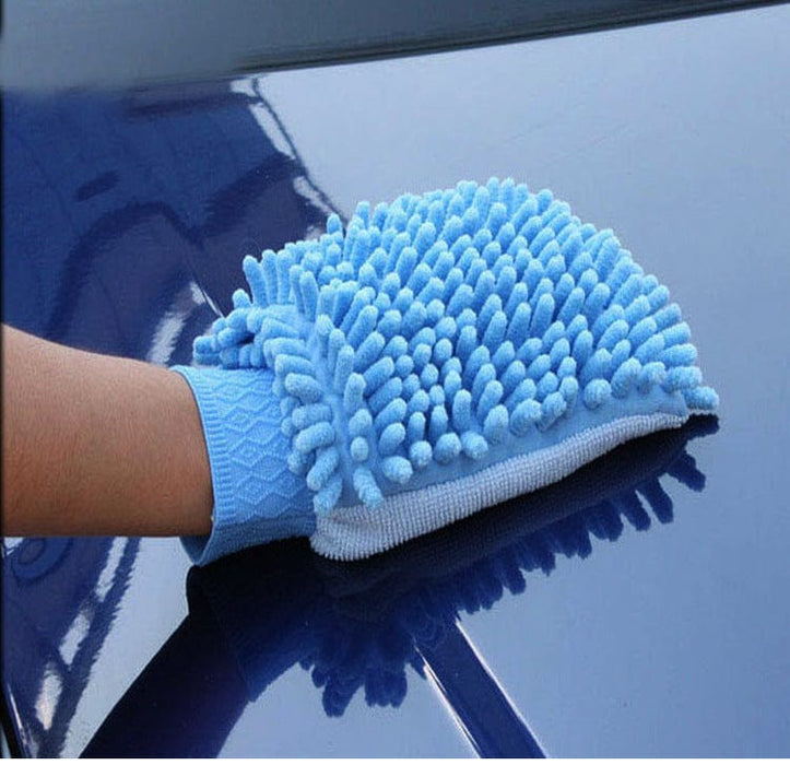 Single-sided car wash gloves, high-density car cleaning gloves, car coral fleece cleaning gloves, chenille gloves