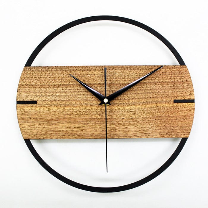 Creative fashion home log simple literary decoration wall clock living room personalized clock wall clock wall clock wood clock