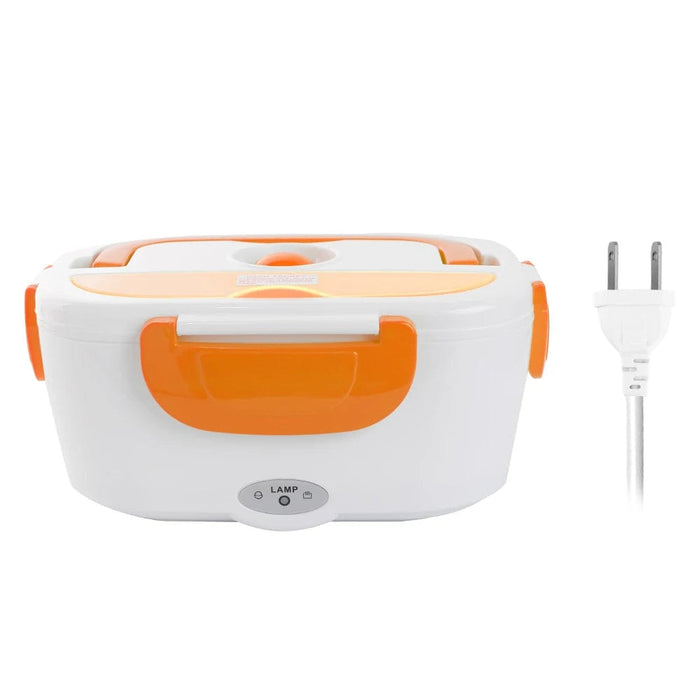 Portable Electric Lunch Box One-piece Separated Office School Bento Lunchbox Kids Heated Lunch Box Food Container Warmer A Spoon