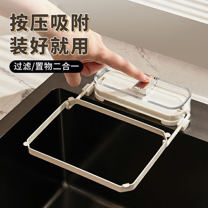 Suction cup kitchen sink filter bracket household leftovers meal kitchen disposable drain rack kitchen drain rack