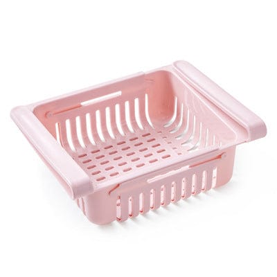 Home refrigerator storage rack kitchen telescopic hanging drain basket finishing storage rack telescopic classification storage box