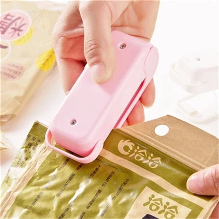 Portable Mini Sealer Home Heat Bag Plastic Food Snacks Bag Sealing Machine Food Packaging Kitchen Storage Bag Clips Wholesale