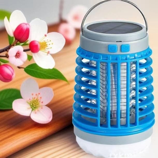 Cross-border manufacturers supply solar electronic mosquito killer lamp focusing light attraction electric shock mosquito killing summer essential