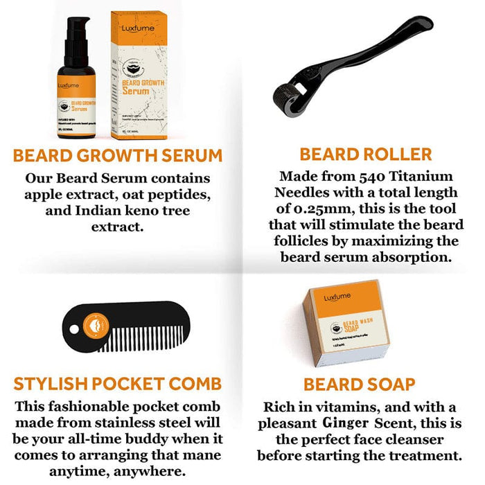 Cross-border new products men's beard care kit beard liquid cleaning nutrition care beard kit from stock