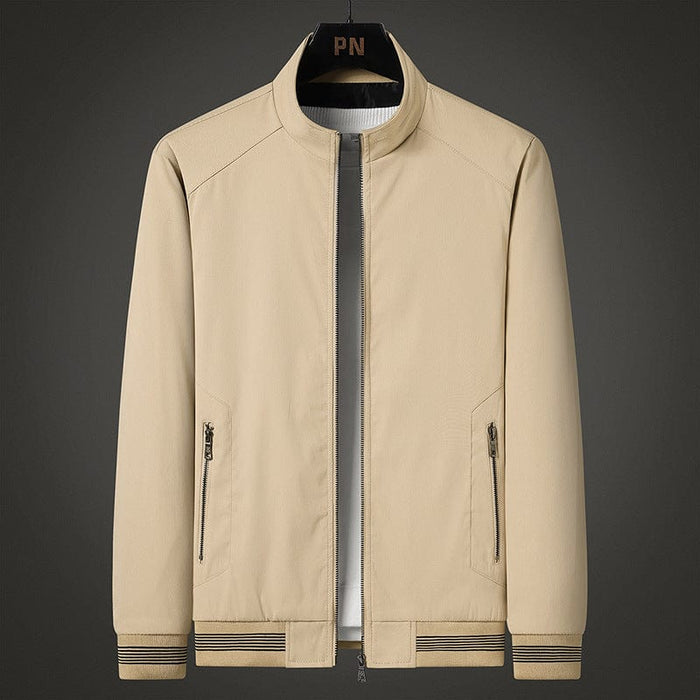 Men's business casual all-match jacket spring and autumn new dad wear fashionable high-end middle-aged and elderly men's outerwear