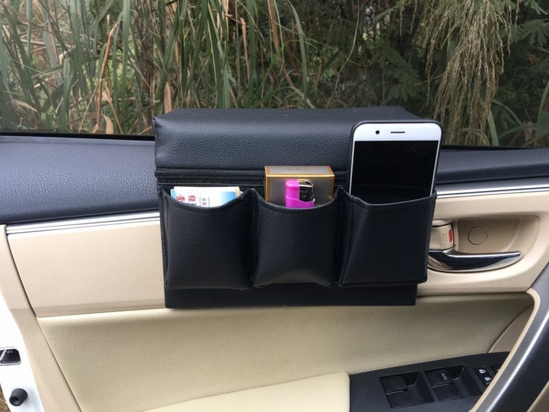 Car window armrest storage box storage car window storage bag storage box car multifunctional leather factory direct sales