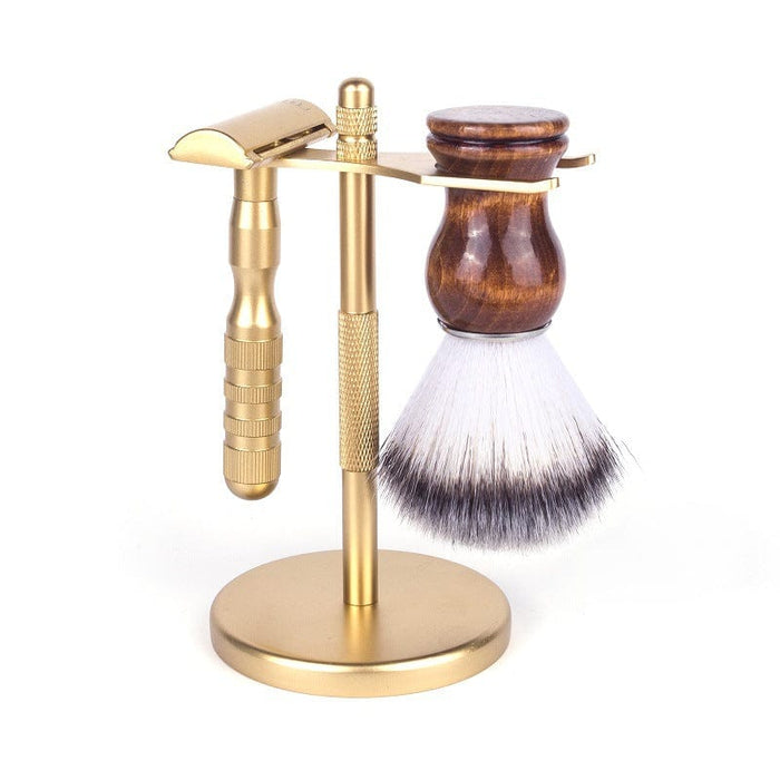 Beard brush razor storage rack zinc alloy manual razor storage old-fashioned metal knife holder storage bracket