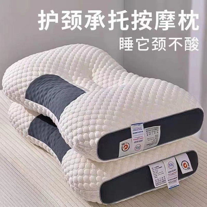 Factory direct sales washable knitted cotton neck protection high-end massage pillow pillow core hotel home adult student