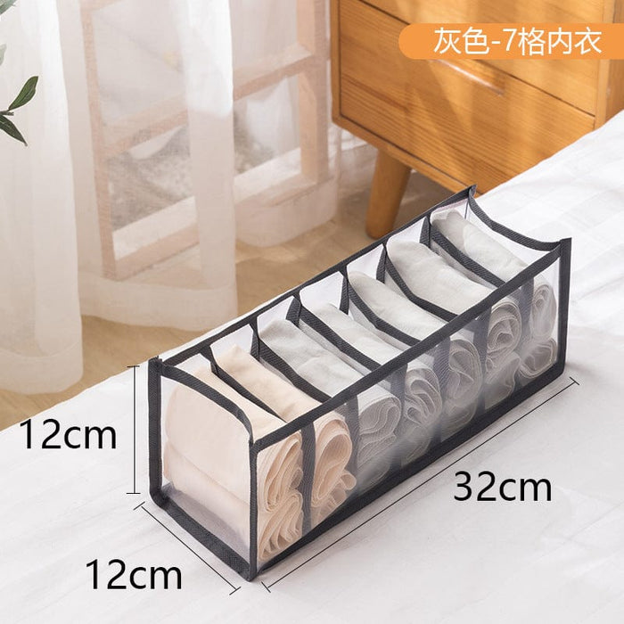 Jeans storage box, clothes and pants storage artifact storage basket, underwear storage box, divided foldable storage box