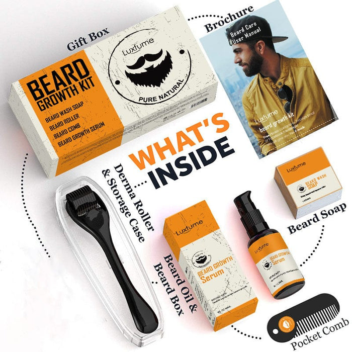 Cross-border new products men's beard care kit beard liquid cleaning nutrition care beard kit from stock