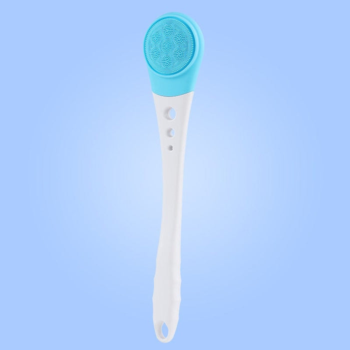 New long-handled silicone shower brush. Rub your back without asking for help. Multifunctional back-rubbing artifact. Electric shower brush.