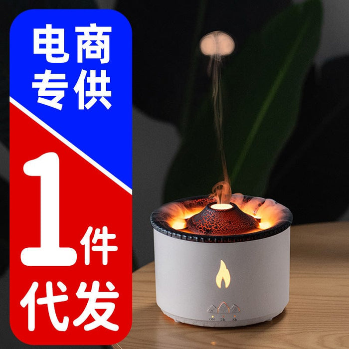 New flame aromatherapy machine home humidifier ultrasonic jellyfish desktop bedroom air purifier home gift