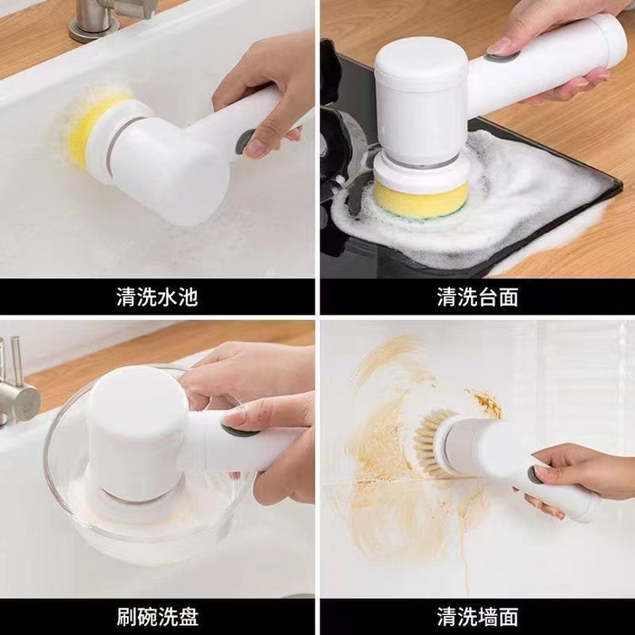 Multifunctional Handheld Wireless Electric Cleaning Brush Kitchen Dishwashing Brush Bathroom Sink Tile Electric Brush Pot Artifact