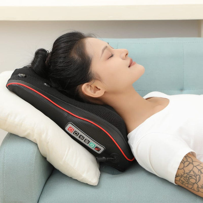 Lumbar Massager Cushion Waist Electric Heating Pillow Back Cervical Neck Shoulder Massage Pillow Car Home