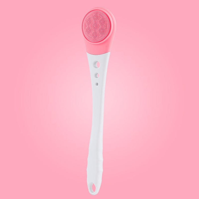 New long-handled silicone shower brush. Rub your back without asking for help. Multifunctional back-rubbing artifact. Electric shower brush.