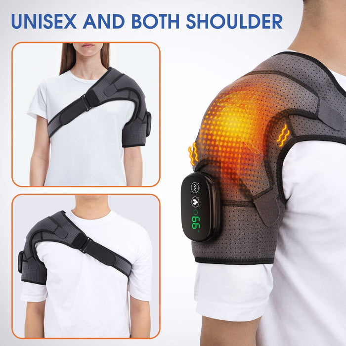 Factory private model controller version electric heating shoulder pads middle-aged and elderly neck and shoulder joint strain heating vibration massage pads