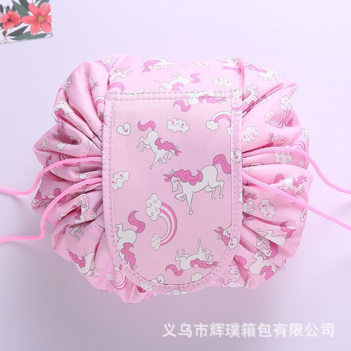 Lazy Cosmetic Bag Lazy Drawstring Cosmetic Bag Storage Bag Korean Storage Bag Portable Travel Storage Wholesale Bag