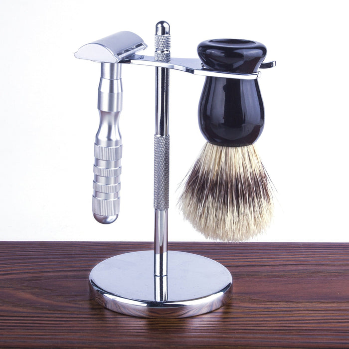 Beard brush razor storage rack zinc alloy manual razor storage old-fashioned metal knife holder storage bracket