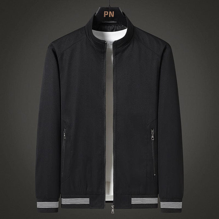 Men's business casual all-match jacket spring and autumn new dad wear fashionable high-end middle-aged and elderly men's outerwear