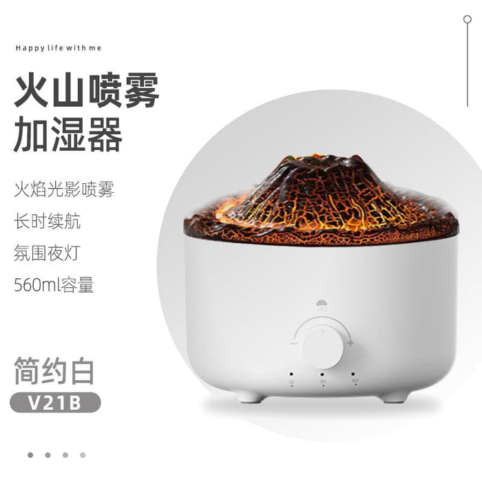 New flame aromatherapy machine home humidifier ultrasonic jellyfish desktop bedroom air purifier home gift