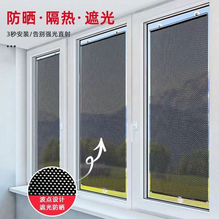 Balcony suction cup sunshades, bedroom insulation blackout curtains, bathroom curtains, office retractable curtains, punch-free curtains