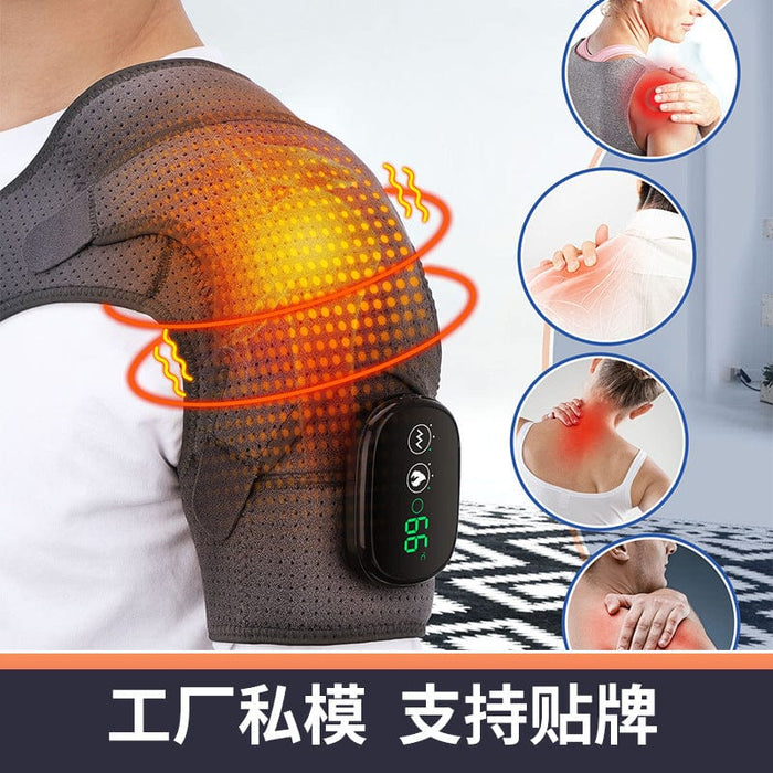 Factory private model controller version electric heating shoulder pads middle-aged and elderly neck and shoulder joint strain heating vibration massage pads