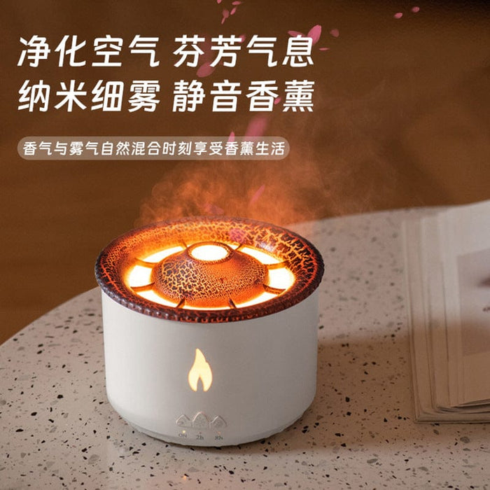 New flame aromatherapy machine home humidifier ultrasonic jellyfish desktop bedroom air purifier home gift