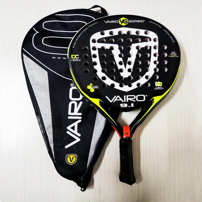 New High Quality Padel Racket  Series Palas 3 Layer Carbon Fiber Board Paddle EVA Face Tennis Beach Racquet Bag Vairo 9.1 360g