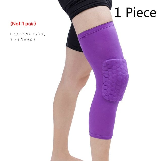 WorthWhile 1PC Basketball Knee Pads Protector Compression Sleeve Honeycomb Foam Brace Kneepad Fitness Gear Volleyball Support