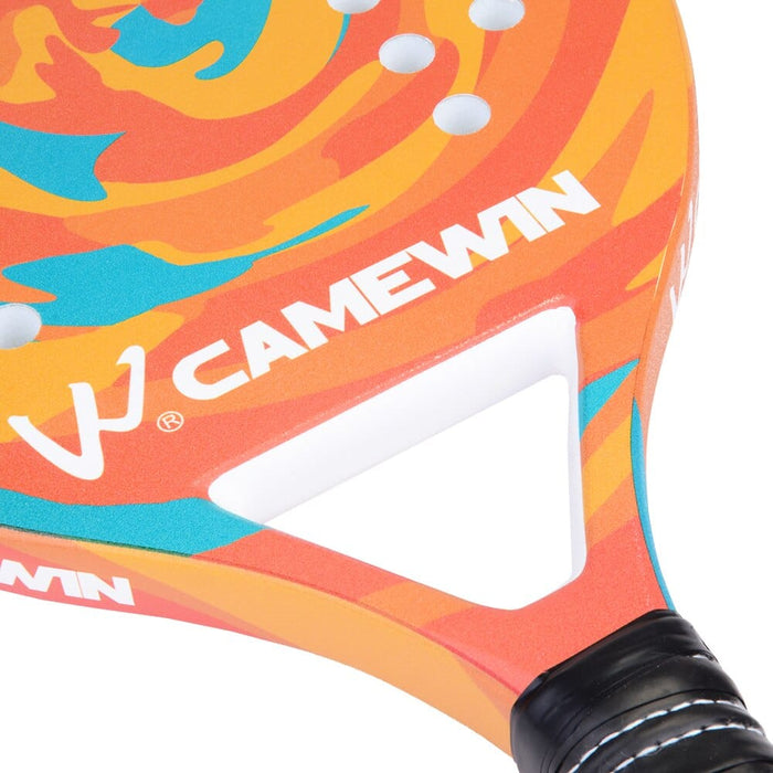 CAMEWIN High Quality 3K Carbon and Glass Fiber Beach Tennis Racket Soft Rough Surface Tennis Racquet with Bag and Ball