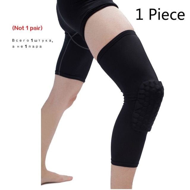 WorthWhile 1PC Basketball Knee Pads Protector Compression Sleeve Honeycomb Foam Brace Kneepad Fitness Gear Volleyball Support