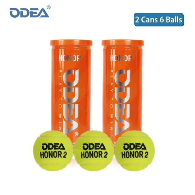 ODEA Tennis Balls 2 Cans ITF Approved Wool Felt Tenis Competition Training Pressurized Tenis Balls Passion Honor Air Love