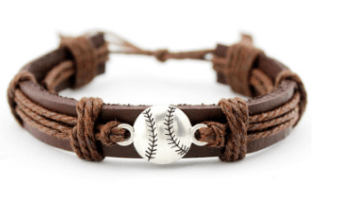 Sports Charm Leather Bracelets