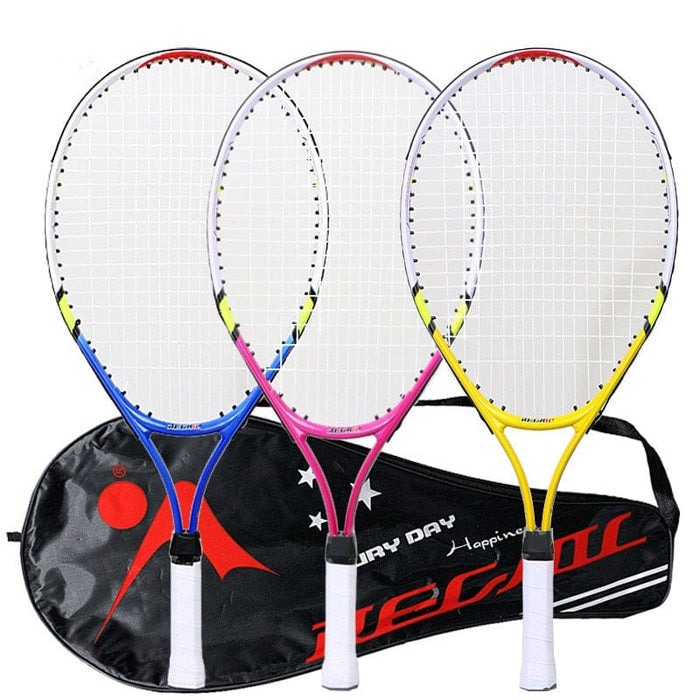 Children&#39;s Tennis Racquet Aluminum Alloy Tennis Bat Youth Small Tennis Racket Training for Beginners 58.5x26CM