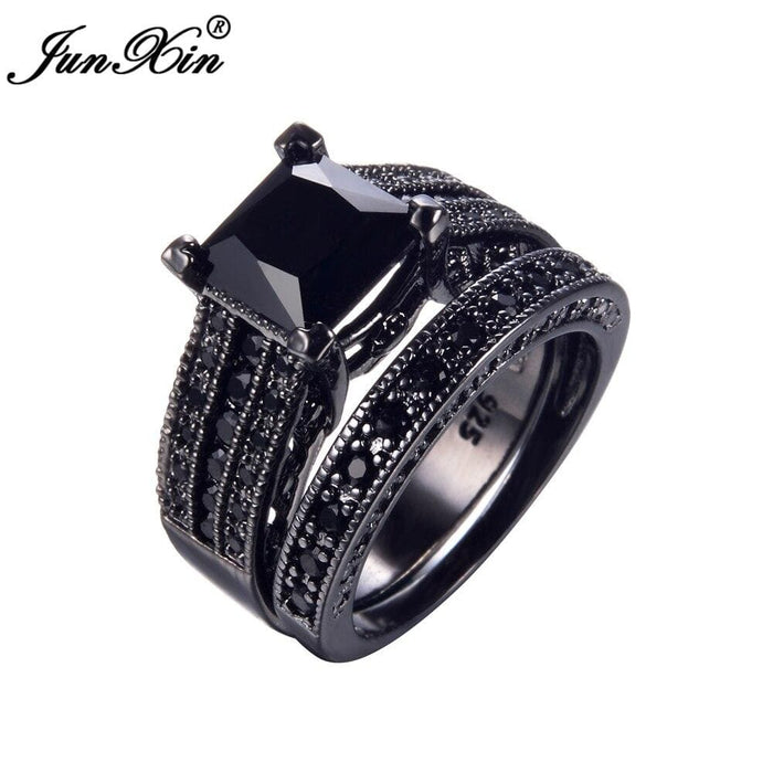 Black Gold Filled Jewelry Zircon Ring