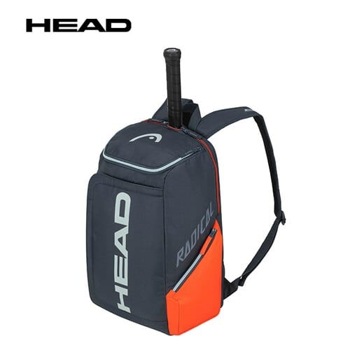 Genuine 2021 HEAD Tennis Backpack Djokovic Radical Rebe Tennis Bag Large Capacity 1-2 Tennis Rackets Storage Bag Grey Orange Bag