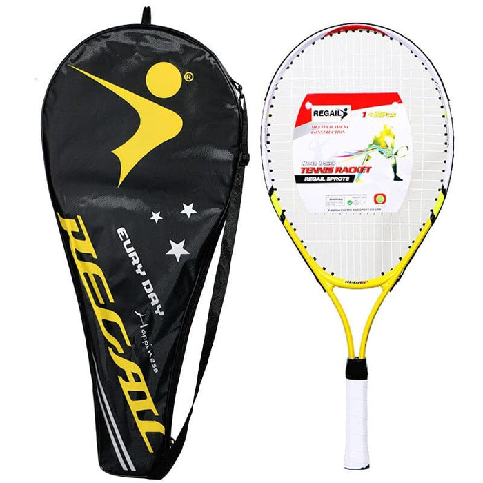 Children&#39;s Tennis Racquet Aluminum Alloy Tennis Bat Youth Small Tennis Racket Training for Beginners 58.5x26CM